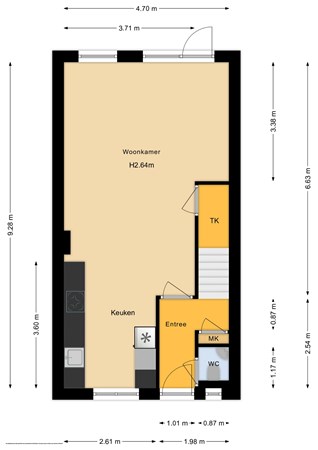 Floorplan - Oude Boterdijk 1B, 6582 AS Heumen